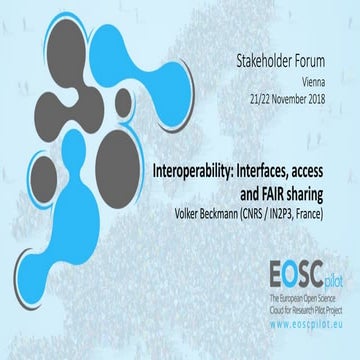 EOSC Stakeholders Forum: Interoperability Session and Panel Discussion