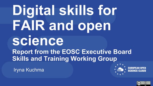 Digital Skills for FAIR and Open Science 