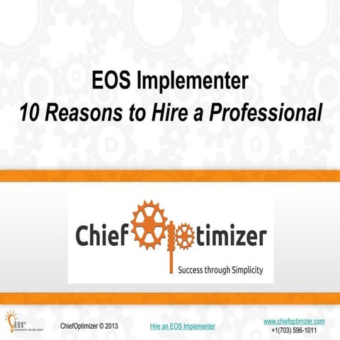 EOS Implementer - 10 Reasons to Hire a Professional