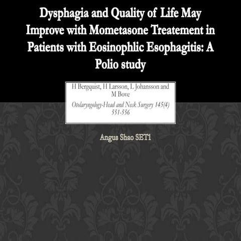Eosinophilic oesophagitis jc