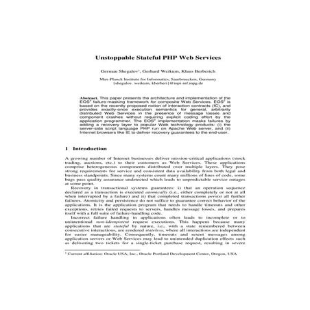 Unstoppable Stateful PHP Web Services