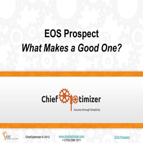 EOS Prospect (Target Market): What Makes a Good One?