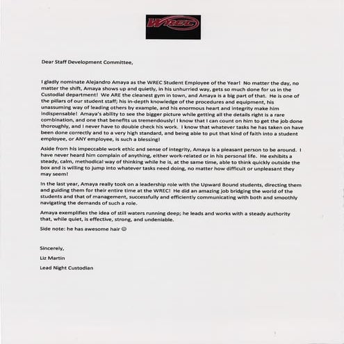Employee of the Year Nomination | PDF