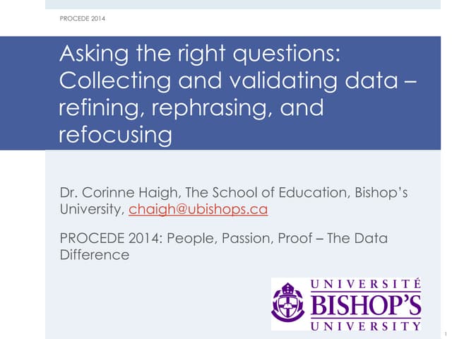 PROCEDE 2014- Asking the Right Questions