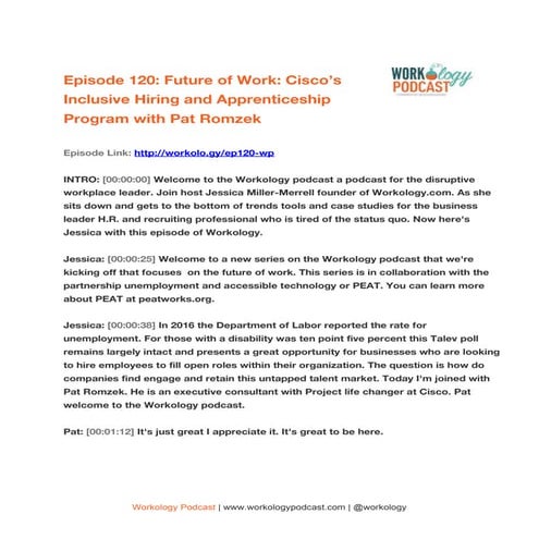 Ep 120: Cisco's Inclusive Hiring Program with Pat Romzek