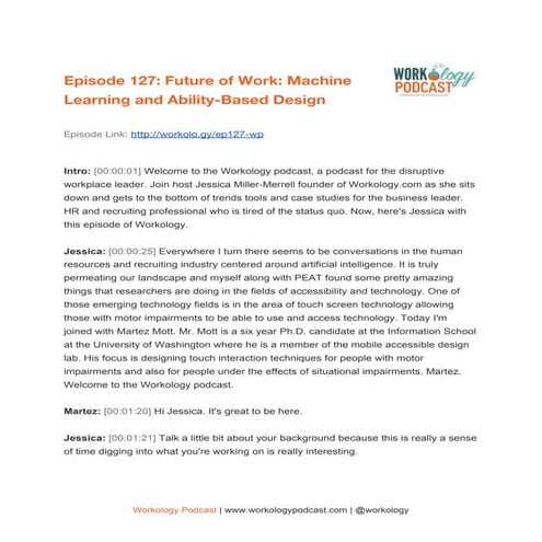 Ep 127- Future of Work: Machine Learning and Ability-Based Design