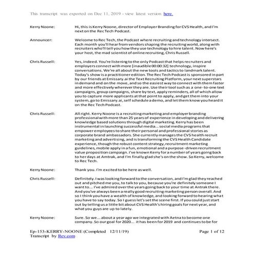 Podcast Transcript - Kerry Noone