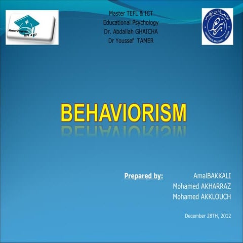 Ep psych - presentation behaviorism