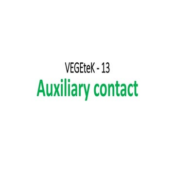 Auxiliary contacts | PPT
