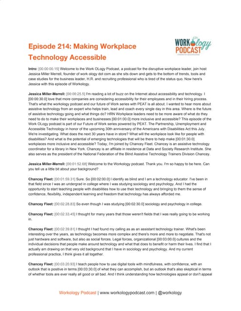 Ep 214: Making Workplace Technology Accessible with Chancey Fleet