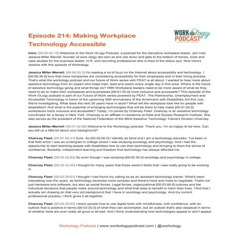 Ep 214: Making Workplace Technology Accessible with Chancey Fleet