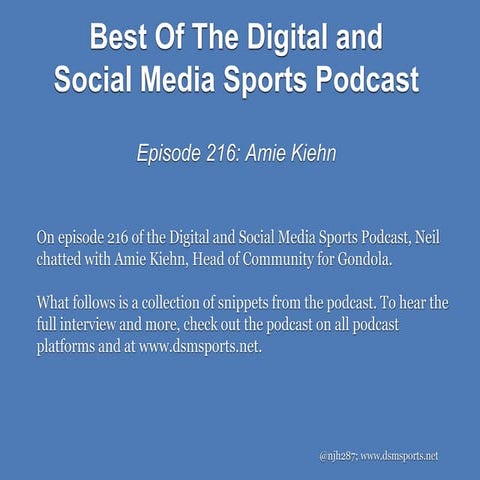 Episode 216 Snippets: Amie Kiehn of Gondola