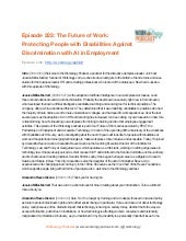 Episode 222: Protecting People with Disabilities Against Discrimination with AI in Employment with Alexandra Reeve Givens (@AlexReeveGivens)