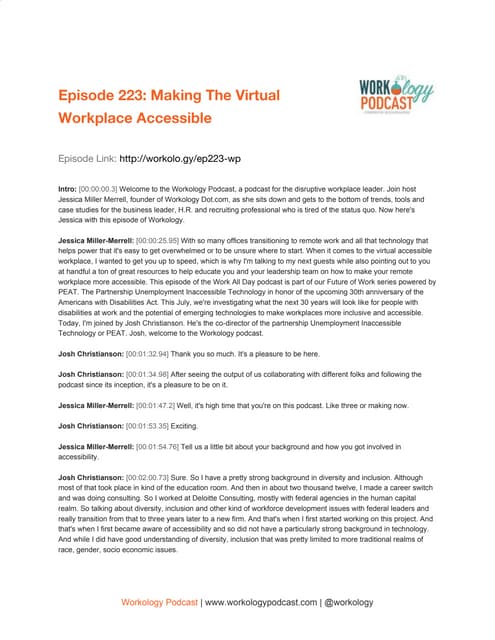 Episode 223: Making The Virtual Workplace Accessible