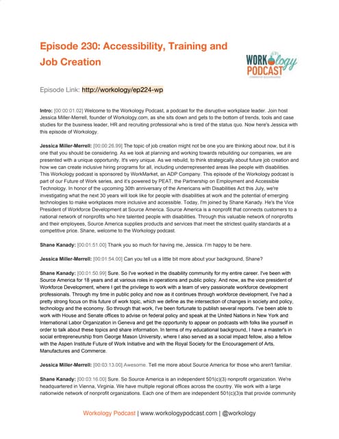 Ep 230 Accessibility, Training and Job Creation 