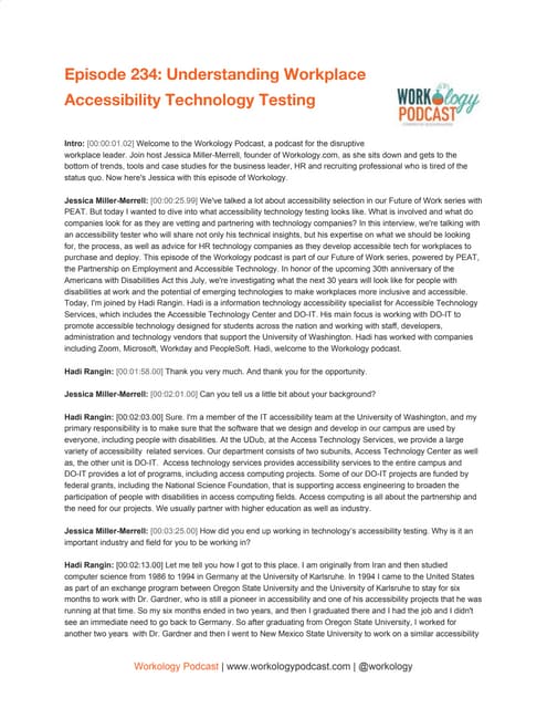 Ep 234 - Understanding Workplace Accessibility Technology Testing