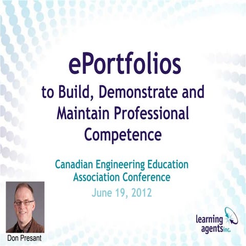 ePortfolios to Build, Demonstrate and Maintain Professional Competence