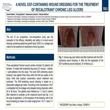 EWMA 2013 - Ep518 - A NOVEL EGF-CONTAINING WOUND DRESSING FOR THE TREATMENT O...