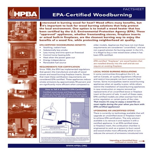 Epa Cert Woodburning
