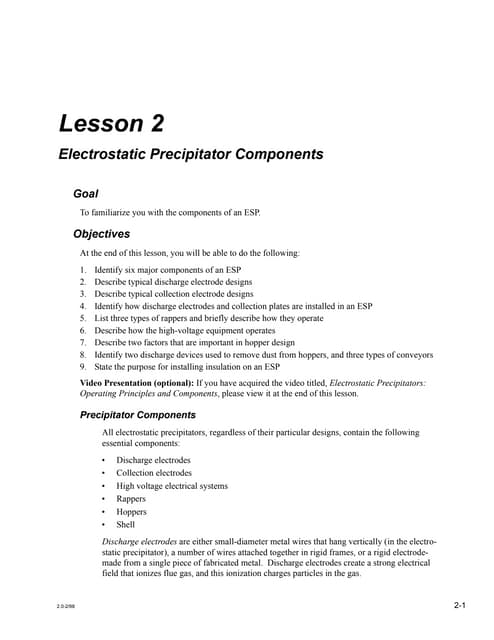 ESP (Electrostatic precipitator) | PPTX
