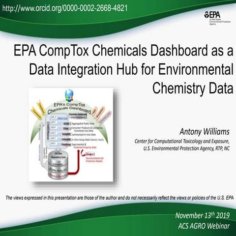 EPA CompTox Chemicals Dashboard as a Data Integration Hub for Environmental C...