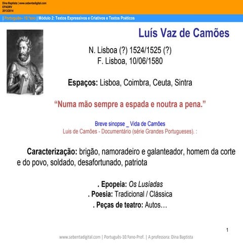 Camões Lírico (10.ºano/Português)