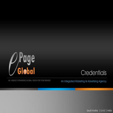 An Internationa Advertising & Marketing Agency- Epage global profile 2014