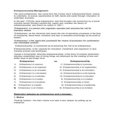 Entrepreneurship 4 semester muj notes