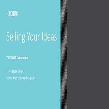 Selling Your Ideas