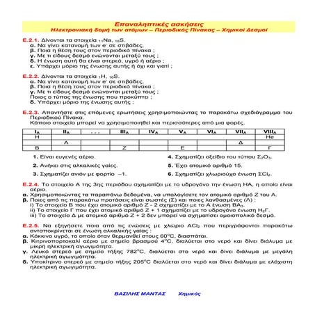 ΕΠΑΝΑΛΗΠΤΙΚΕΣ ΑΣΚΗΣΕΙΣ ΣΤΟ 2ο ΚΕΦΑΛΑΙΟ Α΄ ΛΥΚΕΙΟΥ 