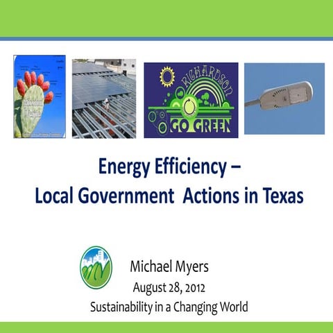 EPA & NCTCOG Symposium-Sustainability in a Changing World: Local Government A...