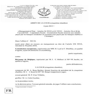 L’Europe condamne l’exonération fis...