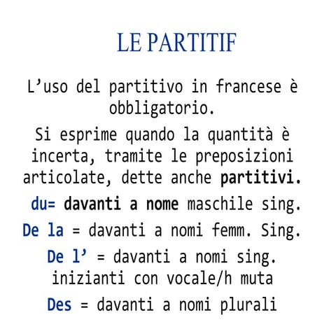 LE partitif 