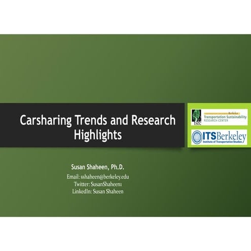 Carsharing Trends and Research Highlights
