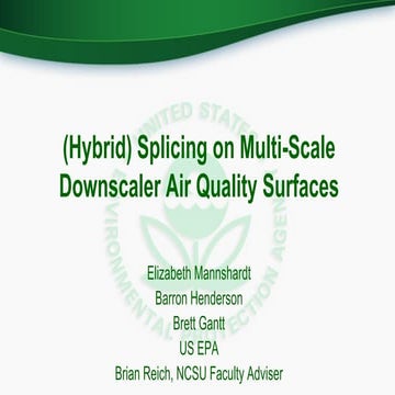 2018 IMSM: EPA Problem Presentation - (Hybrid) Splicing on Multi-Scale Downsc...