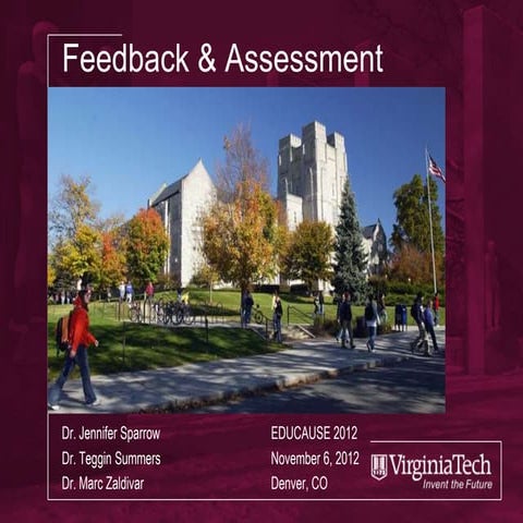 Feedback and Assessment w/ ePortfolios