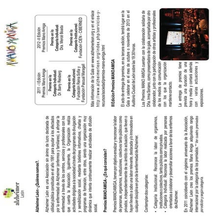 Patrocino premios Mano Amiga Alzeihmer León