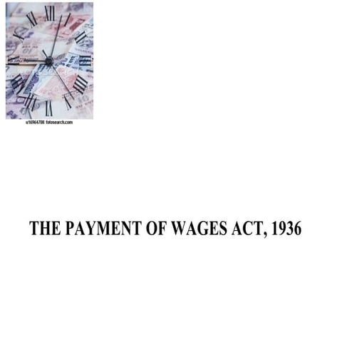 Payment of Wages Act, 1936
