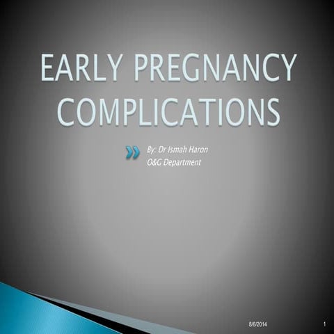 early pregnancy complications