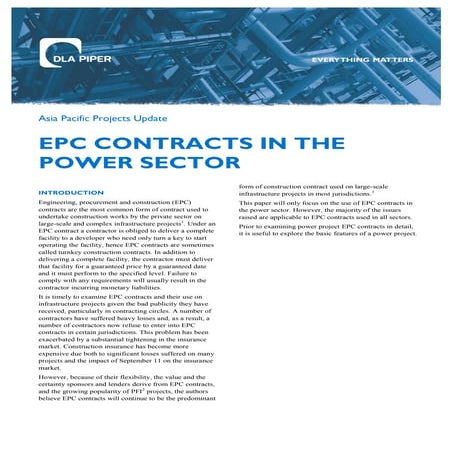 Epc contracts-in-the-power-sector