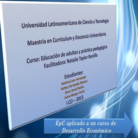 Ep c aplicado a un curso de desarrollo económico (2)