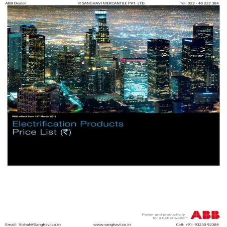 ABB Price List 2016