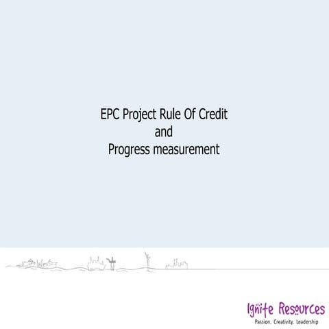 Promo_Epc project rule of credit and progress measurement 
