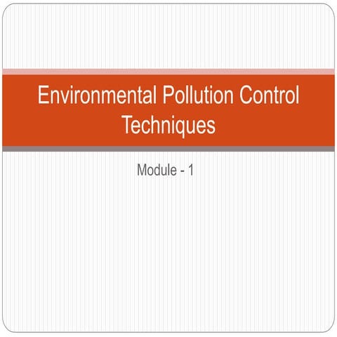 Air Pollution - control methods