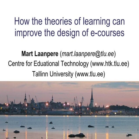 E-õpe ja õppimisteooriad ENG