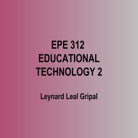 EPE 312 Intro Learning Object | PPT