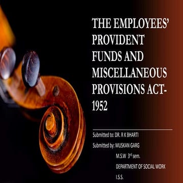 Epf act 1952