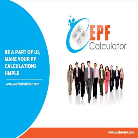 Epf calculator | PPT | Business Accounting & Finance | Business