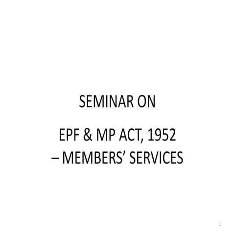 EPF & MPF act 1952