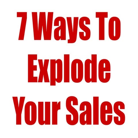 7 Ways To Explode Your Retail Sales By Translating Your Offline Skills Into A...